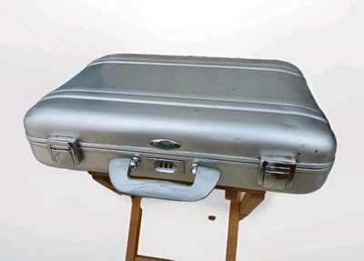 Vintage Zero Halliburton Combo Lock - LOCKED Aluminum  Case 13” x 18” x 5” - Image 1 of 4