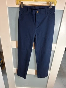 Boys Navy Blue Wonder Nation Slim Fit Pants Size 14 Cotton Blend Casual    46-96 - Picture 1 of 7
