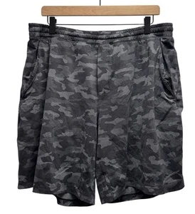 Lululemon Uomo XXL Nero/Grigio Mimetico Mimetico Pace Breaker Foderato 9" Pantaloncini Guc - Foto 1 di 5