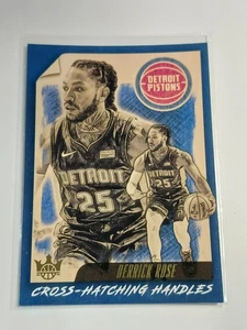 2019-20 Panini Court Kings Derrick Rose Cross-Hatching Handles #20 Pistons SP - Picture 1 of 2