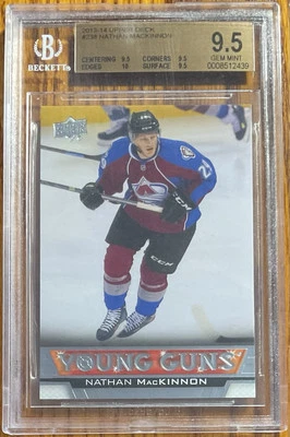 2013-14 Upper Deck Young Guns Rookie RC Nathan MacKinnon #238 BGS Beckett 9.5 - Image 1 of 2