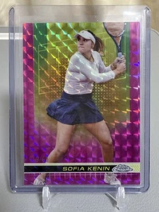 2024 TOPPS CHROME TENNIS SOFIA KENIN PINK GEOMETRIC REFRACTOR /65 #91 - Picture 1 of 2