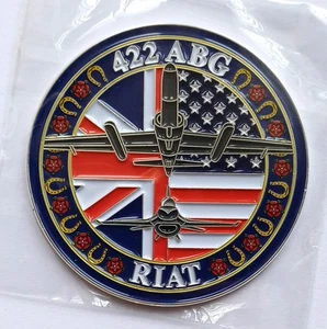 USAF 422nd ABG RAF Croughton U2 F-16 RIAT 24 Single Sided Challenge Coin / Token - Picture 1 of 2