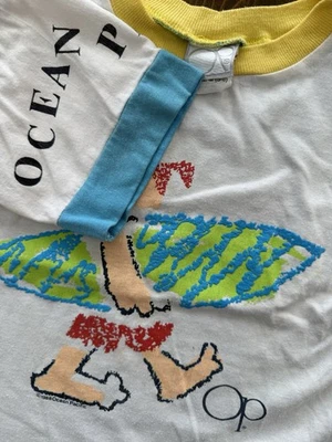 Camiseta Vintage Anos 80 Ocean Pacific Juvenil Tamanho M 5-6 Surf Praia Tropical  - Imagem 1 de 4
