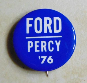 Gerald Ford Percy 1976 campaign pin button political - Picture 1 of 1