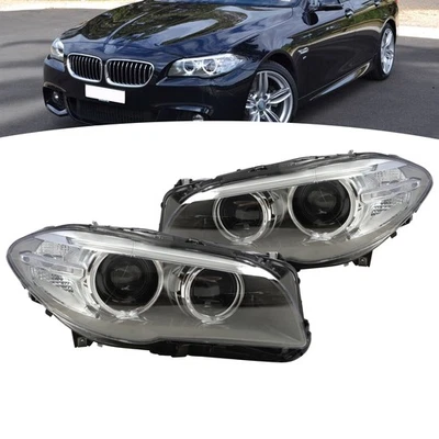 Xenon/HID Headlights For 2014-2017 BMW 5 Series F10 528i 535i Headlamps Pair Set - Image 1 of 4