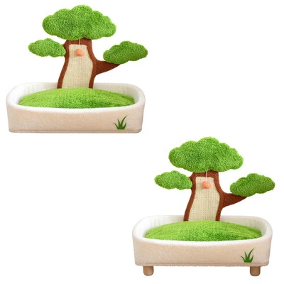 Cat Scratcher with Bed Cat Scratching Toy for Sleeping Playing Napping - Image 1 of 2