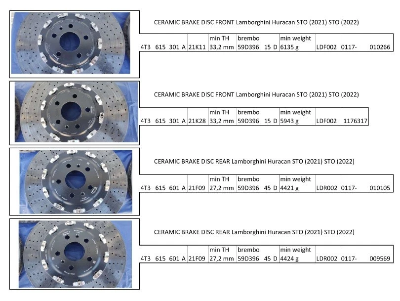disco de freno delantero y trasero de cerámica carbono Foto 1 de 4