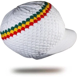 New***Rasta Hat Roots Jamaica One Love Marley Rastafari Africa Selassie M/L Fit - Picture 1 of 3