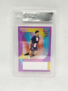 Warren Zaire-Emery 2022 Leaf Vivid Soccer Clear Purple Pre-Production Proof 1/1 - Picture 1 of 1