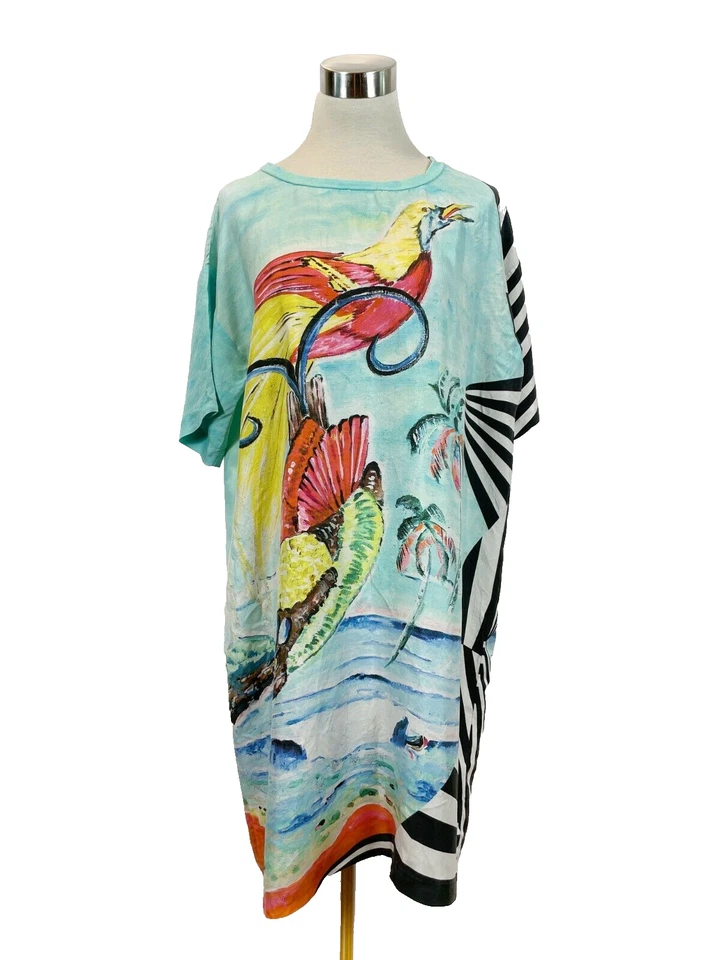 Женское шелковое платье-рубашка Walter Van Beirendonck с коротким рукавом размер S - Изображение 1 из 4