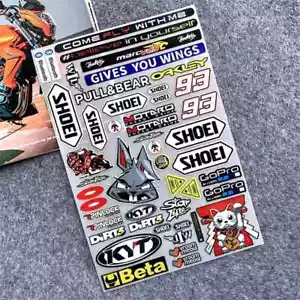 Reflective Motorcycle Helmet Sticker Body Decal for BMW AGV Ducati Honda Suzuki - Picture 1 of 10
