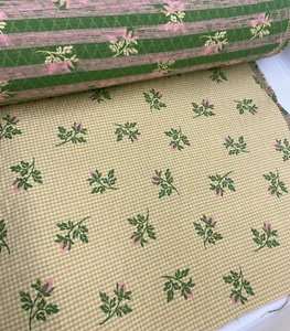3 metres floral vintage furnishing fabric FREE POSTAGE - Picture 1 of 6