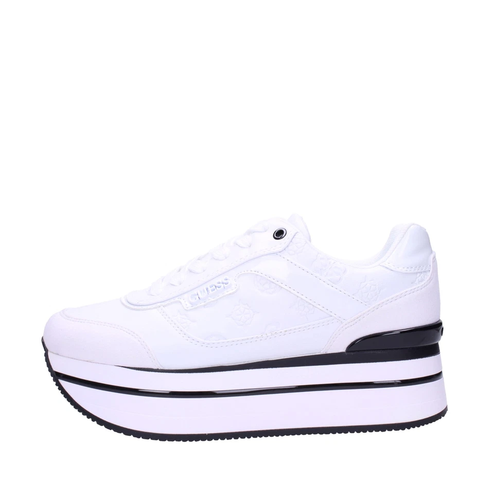 Guess Sneakers Ecopelle Donna White Fl5hnspel12 - Immagine 1 di 1