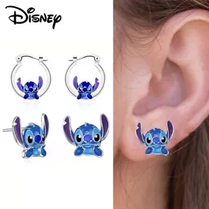 Lilo & Stitch Ear Pendants Stitch Metal Earring Delicate Female Jewelry - Picture 1 of 16