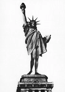 La Estatua de la Libertad Bush completo 1980 Alfred Geshiedt postal crédito indiviso - Imagen 1 de 2