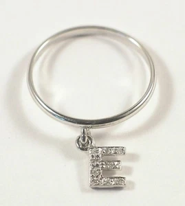Anello lettera iniziale in Oro 18 kt e Diamanti Certificato e Confezione - Imagen 1 de 5