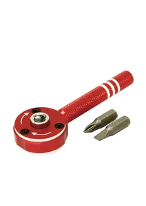 Mini juego de manijas y brocas de trinquete de precisión de aluminio con brocas de 2 piezas SL5 y PH1 - Imagen 1 de 2