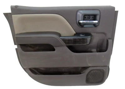 2016 GMC SIERRA DENALI 2500 LEFT REAR DRIVER SIDE DOOR TRIM PANEL COCOA OEM - Image 1 of 4