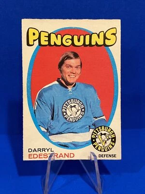1971-72 O-Pee-Chee Darryl Edestrand Rookie Card #187 Pittsburg Penguins OPC RC - Image 1 of 2