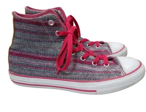 Converse All Star Chuck Taylor High Top Pink Berry Sneaker Junior Sz 5 Shoe CTAS - Picture 1 of 9