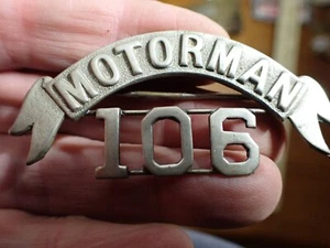 vintage new york railroad nycts motorman OBSOLETE BADGE 1940S BX 11#1 - Picture 1 of 3