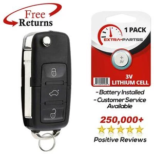 For 2002 2003 2004 2005 Volkswagen Passat Keyless Entry Remote Car Flip Key Fob - Picture 1 of 7
