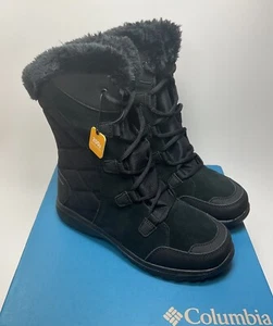 COLUMBIA Ice Maiden™ II Snow Boots Women’s US Size 8 Black WP Leather Techlite - Picture 1 of 10