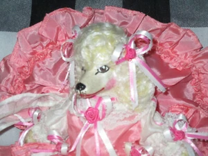 VINTAGE craft mohair curly French Poodle Doll Dog EUC - Picture 1 of 10