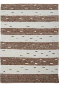 Handwebteppich Einblick Reine Natur 170x240 cm 100% Wolle Teppich Handweb braun - Bild 1 von 12