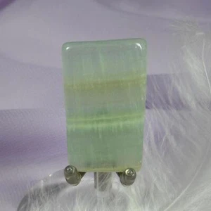 Gebänderter grüner Calcit Kristall polierte Scheibe 16,4g SN55657 - Bild 1 von 4