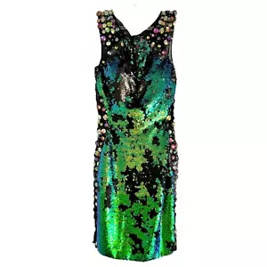 Clarisse Green schönes elegantes Pailletten Cocktailkleid - Bild 1 von 6