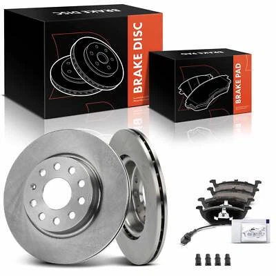 Rotores de freno de disco delanteros y pastillas de cerámica para Volkswagen Jetta 2011 2012 2013 2,0 L Foto 1 de 4