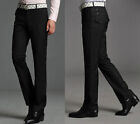 Luxury Mens Dress Pants Formal Trousers Slim Fit Business Work Straight Pants