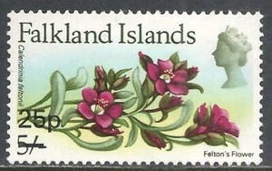 FALKLAND ISLANDS SCOTT 209 MH VF - 1971 25p on 5sh MULTI-COLOR ISSUE  CAT $13.50 - Picture 1 of 2