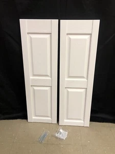 Mid America Raised Panel Vinyl Shutters 12 in. x 39 (1 Pair) Bright White - Picture 1 of 6