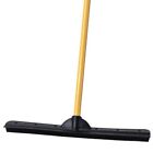 Heavy Duty Outdoor Pet Hair Remover Rubber Broom with Squeegee, Black and Yellow