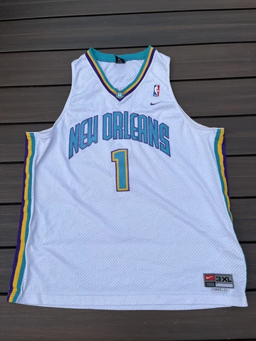 Nike NBA New Orleans Hornets Jersey #1 Baron Davis sz XXXL+2 WHITE swingman Cover