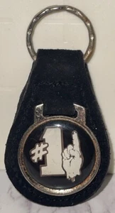 Portachiavi vintage anni 80 in pelle nera #1 portachiavi-47 - Foto 1 di 5