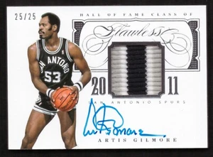 2013-14 Panini Flawless Artis Gilmore Hall Of Fame Jersey Patch Auto 25/25 - Picture 1 of 2