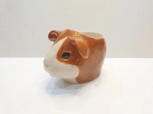 Orange White Hamster Head Figurine Vase Pot Ceramic Egg Cup Animal Home Décor - Picture 1 of 10