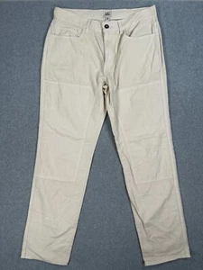Pantalones de carpintero de doble rodilla de pedernal y yesca beige para hombre talla 32 frente plano - Imagen 1 de 12