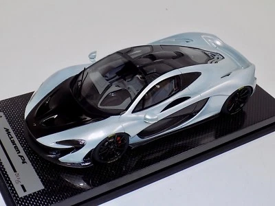 1/18 Tecnomodel McLaren P1 in Ice Silver with Black Hood Wheel #01 of 15 Carbon  - Image 1 of 4