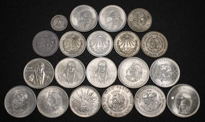 (20) Mexico Silver Coins - Variety of Years, Types and Silver Content As Seen - Image 1 of 4