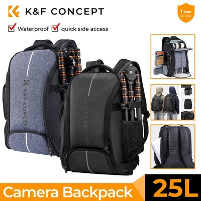 K&F Concept Camera Backpack Large Capacity Bag for Photographers Canon Nikon DJI - Image 1 of 4