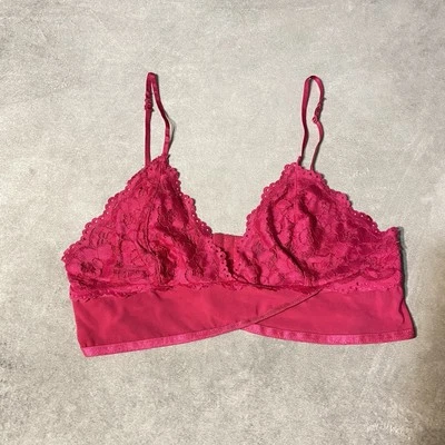 Sujetador Bralette Frederick's of Hollywood Fucsia, Rosa Encaje Ligero Talla Grande Foto 1 de 4