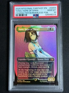 MTG Final Fantasy Borderless Foil Yuna Hope of Spira PSA 10 GEM MINT SP MYTHIC - Picture 1 of 2
