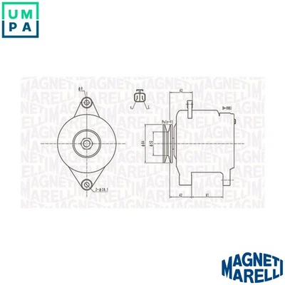 ALTERNATOR 063731615010 FOR NISSAN DATSUN TERRANO SENTRA/II/Hatchback PICK/UP - Image 1 of 4