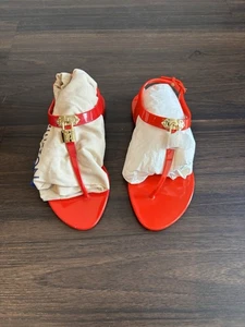 Size 6/36 - Louis Vuitton Red Bikini Flat Sandals - Picture 1 of 9