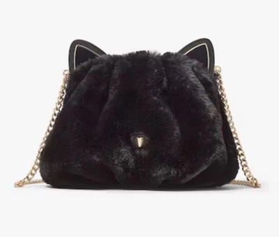 Bolso Bandolera Kate Spade Pitch Purrfect Gato Negro 3D Gato Foto 1 de 4